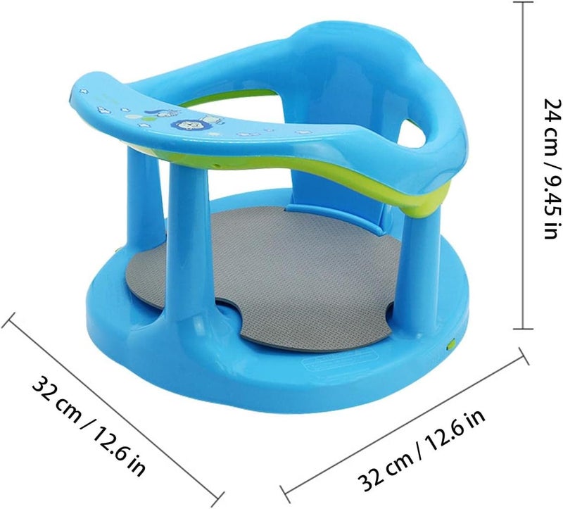 woobles Bath Seat Baby Bath Chair Smooth Safe Baby Shower Chairs With Backrest & Suction Cups For Tub Sitting Up, Non-slip And Comfortable Toddler Bathtub Seat For 6-18 Months Old Babies Infants - Image 2